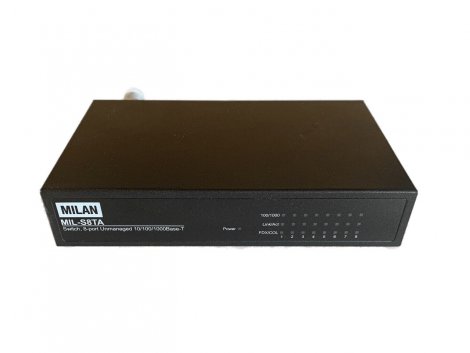 Transition Networks MIL-S8TA | 8-Port 10/100/1000Base-T Compact Workgroup Switch
