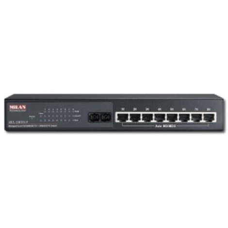 Transition Networks MIL-SM801PSC | Transition 8-Ports 10/100 Layer 2 with 100BASE-FX uplink port Managed 10/100 Switch with Fiber