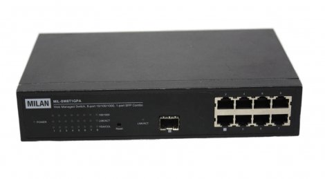 Transition Networks MIL-SW8T1GPA-NA | Transition Milan 8-Ports 10/ 100/ 1000Base-T Web Managed Switch