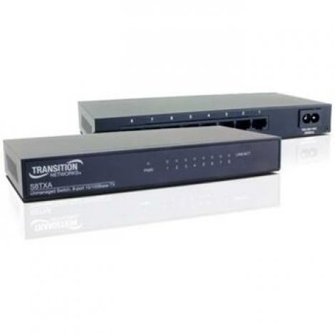 Transition Networks S8TXA-NA | 8-Ports 10/100Base-TX Compact Unmanaged Switch