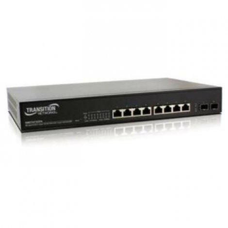 Transition Networks SM8TAF2DPA-NA | Transition 8-Ports 10/ 100/ 1000Base-T + (2) (100/1000) Dual Speed SFP Ports Switch