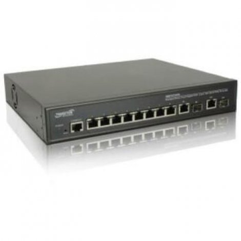 Transition Networks SM8TAT2DPA-NA | Transition 8-Ports Manageable 4 x POE 4 x POE+ 2 x Expansion Slots 10/ 100/ 1000Base-T PoE Ports Desktop Ethernet Switch
