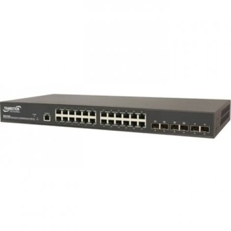 Transition Networks SN24T6DPA-NA | Ethernet Switch 20 Network 6 Expansion Slot Manageable Optical Fiber Twisted Pair Modular 2 Layer Supported (Refurb
