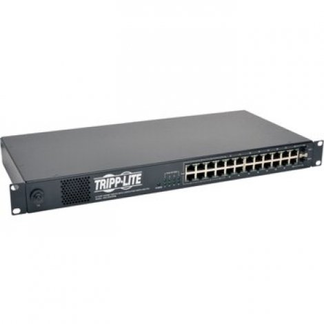 Tripp Lite NSU-G24C2P08 | 24 Port 2x SFP and 8x POE+ Ports Gigabit Ethernet Switch with 12 Outlet PDU