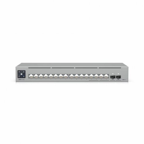 Ubiquiti USW-Pro-Max-16-PoE (180W) | Pro Max 12 x Ports PoE+ RJ-45 4 x Ports PoE++ 2.5GbE RJ-45 + 2 x Ports 10GbE SFP+ Layer 3 1U Rackmount Switch
