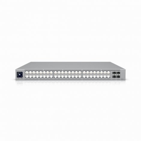 Ubiquiti USW-Pro-Max-48-PoE (720W) | Pro Max 48 x Ports RJ-45 (24 x PoE+ 8 x PoE++) + 16 x Ports 2.5GbE RJ-45 (24 x PoE+ 8 x PoE++) 4 x Ports 10GbE SFP+ 1U Rackmount Layer 3 Switch