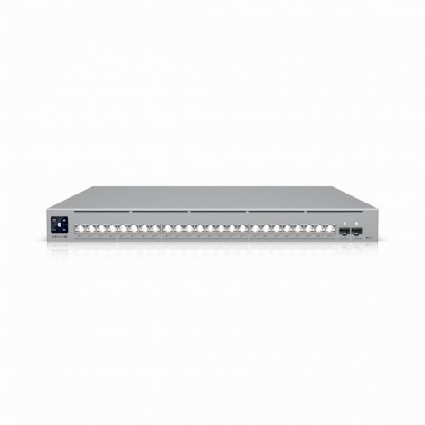 Ubiquiti USW-Pro-XG-24-PoE (720W) | Pro XG 24 16 x Ports PoE+++ 10GbE RJ-45 + 8 x Ports PoE+++ 2.5GbE RJ-45 2 x Ports 25GbE SFP28 1U Rackmount Layer 3 Switch