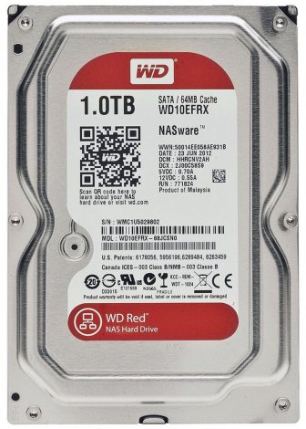 Western Digital WD10EFRX-68JCSNO | Red 1TB 5400RPM SATA 6Gbps 64MB Cache 3.5-inch Hard Drive