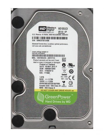 Western Digital WD10EUCX-63YZ1YO | AV-GP 1TB 5400RPM SATA 6Gbps 16MB Cache 3.5-inch Hard Drive