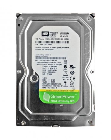 Western Digital WD10EURX-B2 | AV-GP 1TB 5400RPM SATA 6Gbps 64MB Cache 3.5-inch Hard Drive