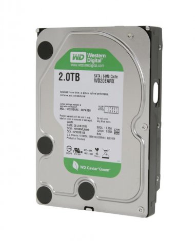 Western Digital WD20EARX-OOPASBO | Caviar Green 2TB 5400RPM SATA 6Gbps 64MB Cache 3.5-inch Hard Drive
