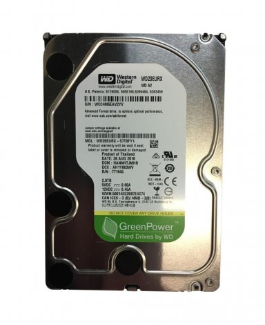 Western Digital WD20EURX-57T0FY1 | AV-GP 2TB 5400RPM SATA 6Gbps 64MB Cache 3.5-inch Hard Drive
