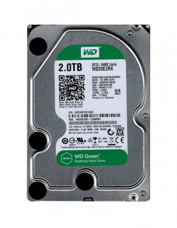 Western Digital WD20EZRX-22D8PBO | Green 2TB 5400RPM SATA 6Gbps 64MB Cache 3.5-inch Hard Drive