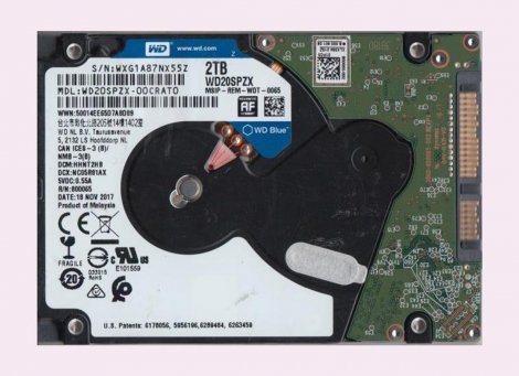 Western Digital WD20SPZX-00CRAT0 | Blue 2TB 5400RPM SATA 6Gbps 128MB Cache 2.5-inch Hard Drive