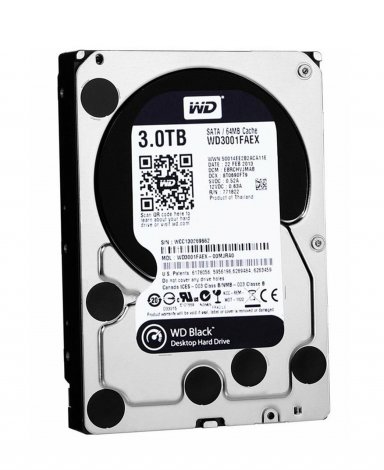 Western Digital WD3001FAEX-OOMJRAO | Black 3TB 7200RPM SATA 6Gbps 64MB Cache 3.5-inch Hard Drive