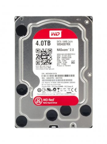 Western Digital WD40EFRX-68WTONO | Red 4TB 5400RPM SATA 6Gbps 64MB Cache 3.5-inch Hard Drive