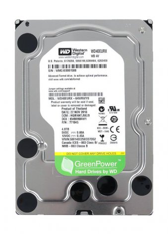 Western Digital WD40EURX-64WRWYO | AV 4TB 5400RPM SATA 6Gbps 64MB Cache 3.5-inch Hard Drive
