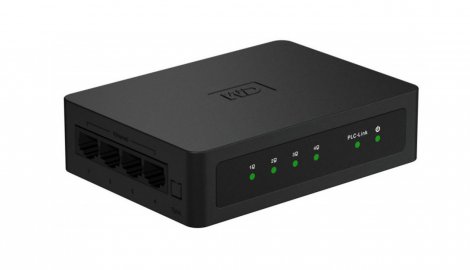 Western Digital WDBABY0000NBK-EESN | Powerline 200Mbps 1 x Powerline 4 x 10/100Base-TX Network Adapter