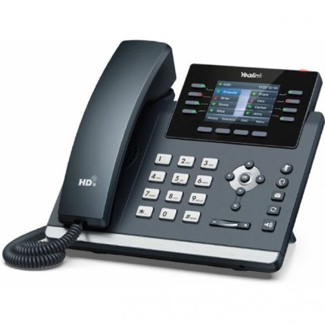 YeaLink 1301214 | SIP-T44U 2 x Ports PoE RJ-45 2.8-Inch LCD Wall Mountable IP Phone Classic Gray