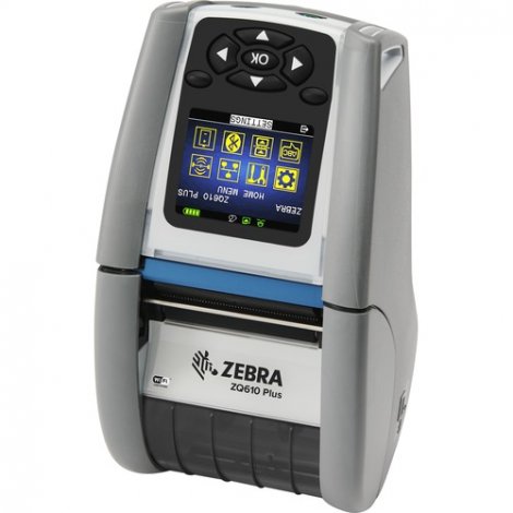 Zebra ZQ61-HUFA004-00 | ZQ610 Plus-HC Monochrome Desktop Industrial Mobile Direct Thermal Label/Receipt Printer