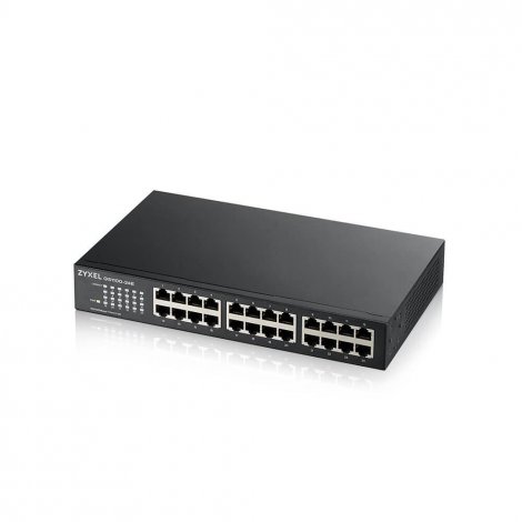 Zyxel GS1100-24E-GB0103F | 24 x Ports 1000Base-T + 2 x SFP Ports L2 Unmanaged 1U R-M GE Network Switch