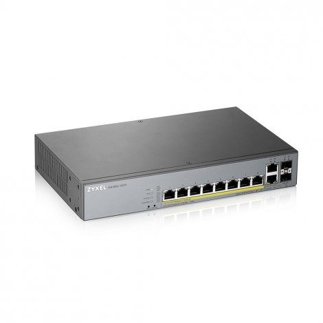 Zyxel GS1350-12HP-GB0101F | 10 x Ports PoE+ 1000Base-T + 2 x SFP+ Ports L3 Managed 1U R-M GE Network Switch