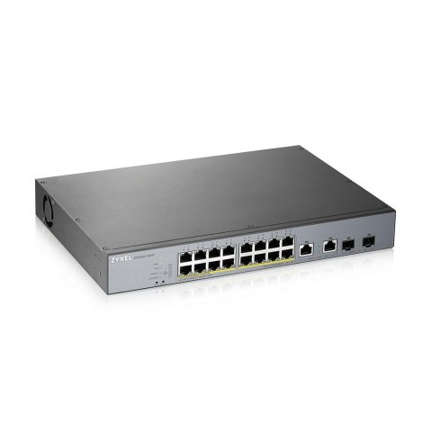 Zyxel GS1350-18HP-GB0101F | 16 x Ports PoE 1000Base-T + 2 x SFP Ports L2 Managed 1U R-M GE Network Switch
