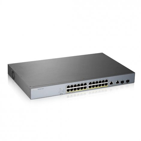 Zyxel GS1350-26HP-GB0101F | 24 x Ports PoE+ 1000Base-T + 2 x Combo SFP Ports L2 Managed 1U R-M GE Network Switch