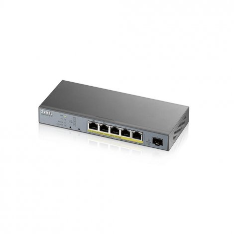 Zyxel GS1350-6HP-GB0101F | 5 x Ports PoE 1000Base-T + 1 x SFP Port L2 Managed Desktop GE Network Switch