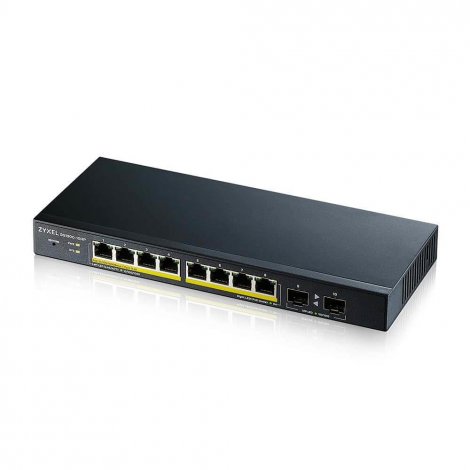 Zyxel GS1900-10HP-GB0102F | 10 x Ports PoE+ 10/100/1000Base-T + 2 x SFP Ports L2 Managed 1U R-M Smart Switch