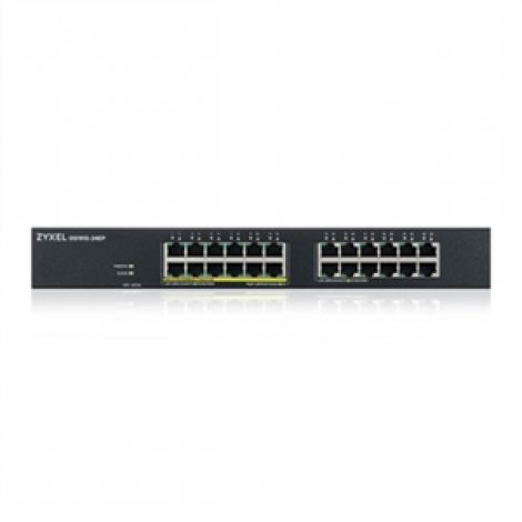 Zyxel GS1915-24EP | 12 x Ports 10/100/1000Base-T + 12 x Ports PoE 10/100/1000Base-T Layer 2 Managed 1U Rack-mountable Gigabit Ethernet Network Switch