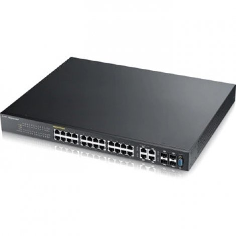 Zyxel GS2210-24LP | 24-Ports 10/100/1000 Gigabit Poe Managed Switch With 4x Combo Sfp Ports