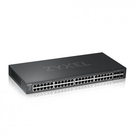 Zyxel GS2220-50-GB0101F | 48 x Ports 1000Base-T + 2 x Combo SFP Ports 10Base-X + 2 x SFP Ports L2 Managed 1U R-M GE Network Switch