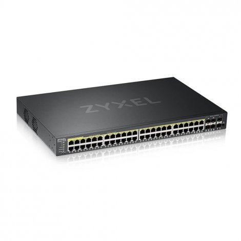 Zyxel GS2220-50HP-GB0101F | 48 x Ports PoE+ 1000Base-T + 2 x Combo SFP Ports 10Base-X + 2 x SFP Ports L2 Managed 1U R-M GE Network Switch
