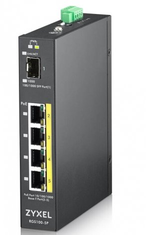 Zyxel RGS100-5P-ZZ0101F | 5 x Ports 1000Base-T L2 Unmanaged Desktop GE Network Switch