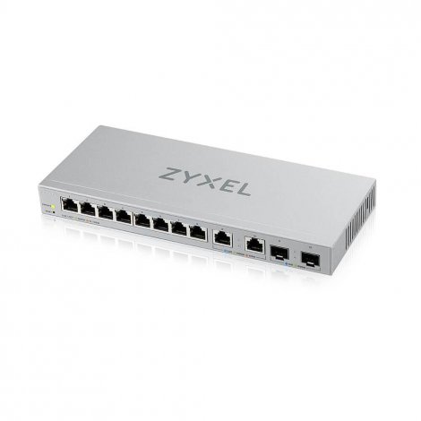 Zyxel XGS1210-12-ZZ0102F | 8 x Ports 1000Base-T + 2 x Ports 2.5GBase-X + 2 x SFP+ Ports L2 Managed 1U R-M GE Network Switch