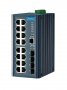 Advantech EKI-2720G-FI-AE | 16-Ports 1000Base-T + 4-Ports SFP L2 Unmanaged Gigabit Ethernet Industrial Switch
