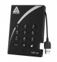 Apricorn A25-3PL256-500 | Aegis Padlock 500GB 5400RPM USB 3.0 8MB Cache Encrypted 2.5-inch External Hard Drive