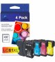 Brother LC614PKS | Black/Cyan/Magenta/Yellow Ink Cartridge (4-Pack)