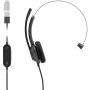 Cisco HS-W-321Q-C-USB | 321 Wired Single On-Ear USB-A Headset RJ-9 Carbon Black