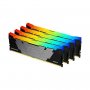 Kingston KF432C16RB12AK4/64 | FURY Renegade RGB 64 GB (4x16GB) DDR4-3200Mhz PC4-25600 Non-ECC Unbuffered CL16 288-pin DIMM 1.35V 2RX8 Memory Module