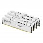 Kingston KF556C40BWK4-64 | FURY Beast White XMP 64 GB (4x16GB) DDR5-5600Mhz PC5-44800 Non-ECC Unbuffered CL40 288-pin DIMM 1.25V 1RX8 Memory Module Kit
