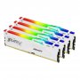 Kingston KF560C40BWAK4-64 | FURY Beast RGB 64 GB (4x16GB) DDR5-6000Mhz PC5-48000 Non-ECC Unbuffered CL40 288-pin DIMM 1.35V 1RX8 Memory Module