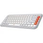 Logitech 920-012935 | POP ICON KEYS Wireless Bluetooth Keyboard Off-white & Orange