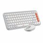 Logitech 920-013104 | POP ICON COMBO Bluetooth Keyboard and Mouse Combo Off-white & Orange