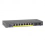 Netgear GS110TP100NASOB | Prosafe 8-Ports Gigabit Poe Smart Switch with 2x Gigabit Fiber SFP Ports