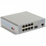 Omnitron 2839-0-18-9Z | Omni Converter 8-Ports PoE+ 1000Base-T + 1 x SFP (mini-GBIC) Ports L2 Managed Wall Mountable Gigabit Ethernet Fiber Switch