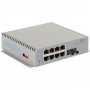 Omnitron 2861-1-18-1 | Omni Converter 8-Ports 1000Base-T + 1-Ports 1000Base-X L2 Unmanaged DIN Rail-mountable Gigabit Ethernet Fiber Switch