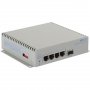 Omnitron 2879-0-14-1Z | Omni Converter 4-Ports 1000Base-T + 1 x SFP (mini-GBIC) Ports L2 Unmanaged DIN Rail-mountable Gigabit Ethernet Fiber Switch