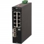 Omnitron 2883-1-18-2Z | RuggedNet 8-Ports 1000Base-T + 1-Ports 1000Base-SX L2 Unmanaged RM Ruggedized Industrial Gigabit Ethernet Fiber Switch